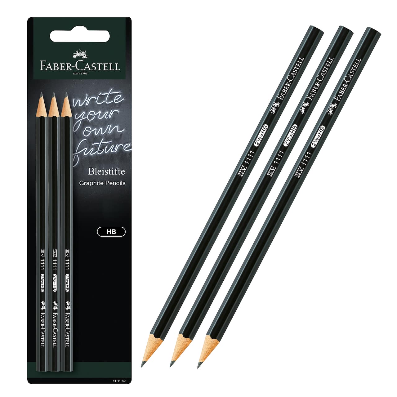 Faber-Castell® SV 1111 HB Graphite Pencils, 3ct.